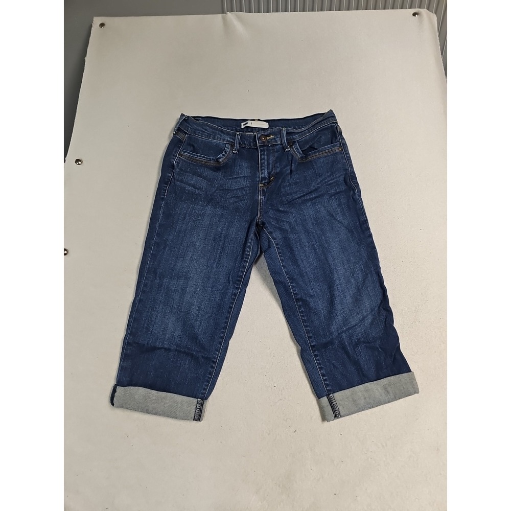 Levis Classic Capri Cropped Jeans‎ Pants Denim Womens Size 8 W29 Red Tab